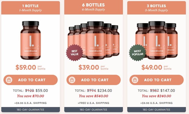 LeanBiome Supplement Pricing