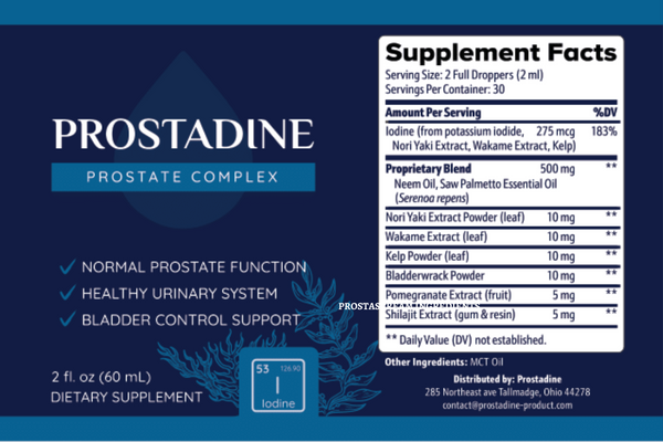 prostadine supplement facts