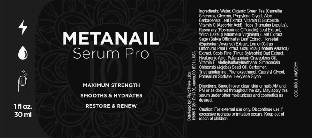 metanail serum Pro ingredients
