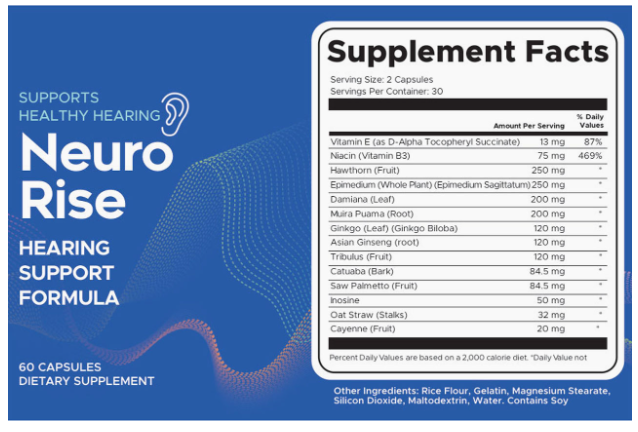 Supplement Facts Neurorise