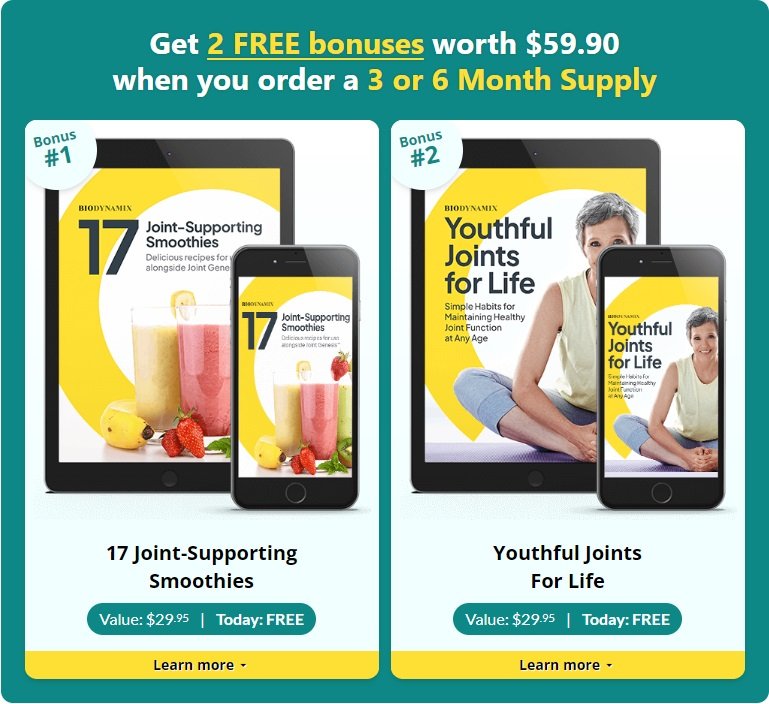 Biodynamix Joint Genesis Bonuses